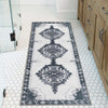 Heritage Elegance Collection Area Rug -  Winterthur (Black and White) Runner Black and White  lifestyle 72