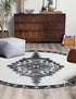 Heritage Elegance Collection Area Rug -  Winterthur (Black and White)