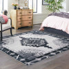 Heritage Elegance Collection Area Rug -  Winterthur (Black and White) Square Black and White  lifestyle 74