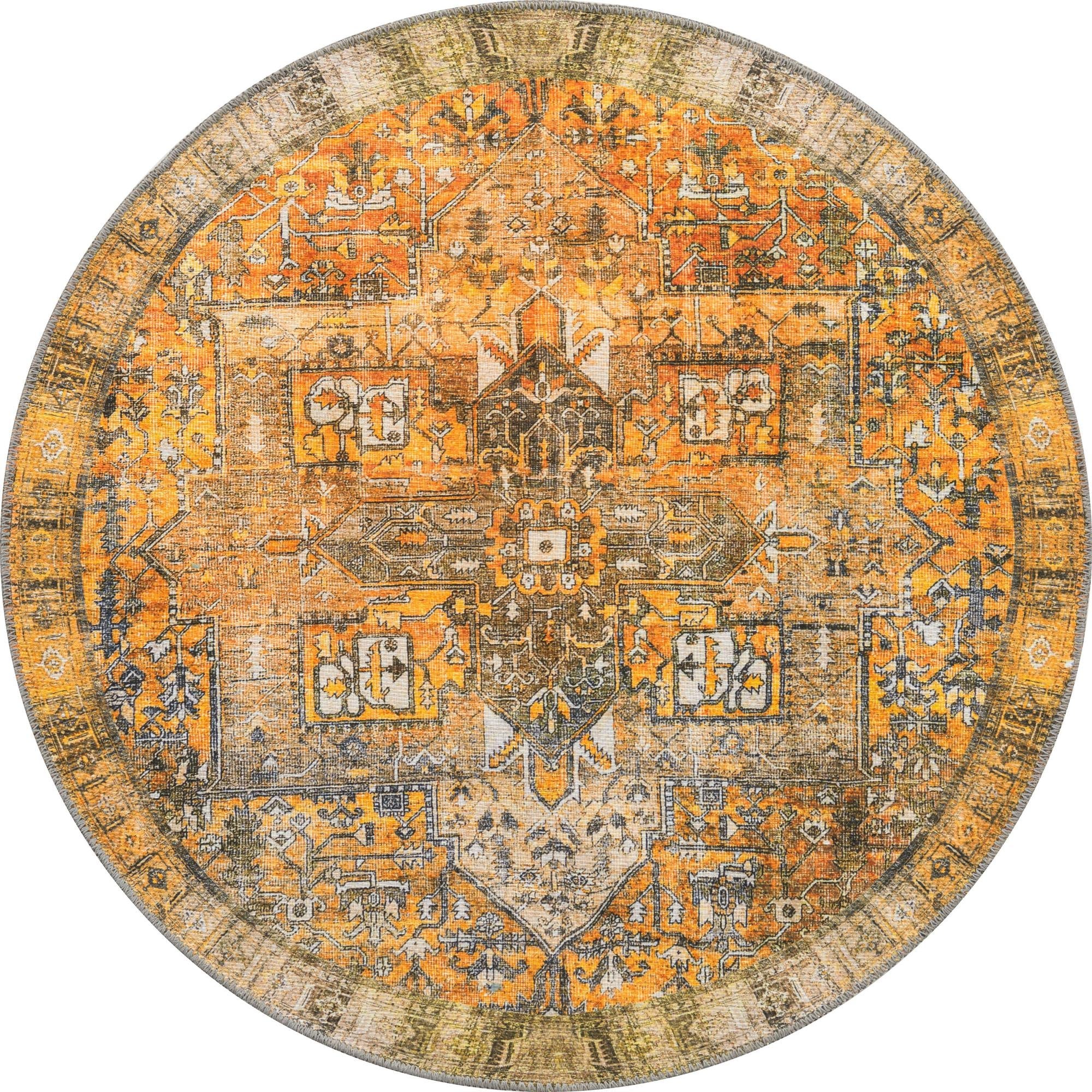 Heritage Elegance Collection Area Rug -  Windsor (Yellow)