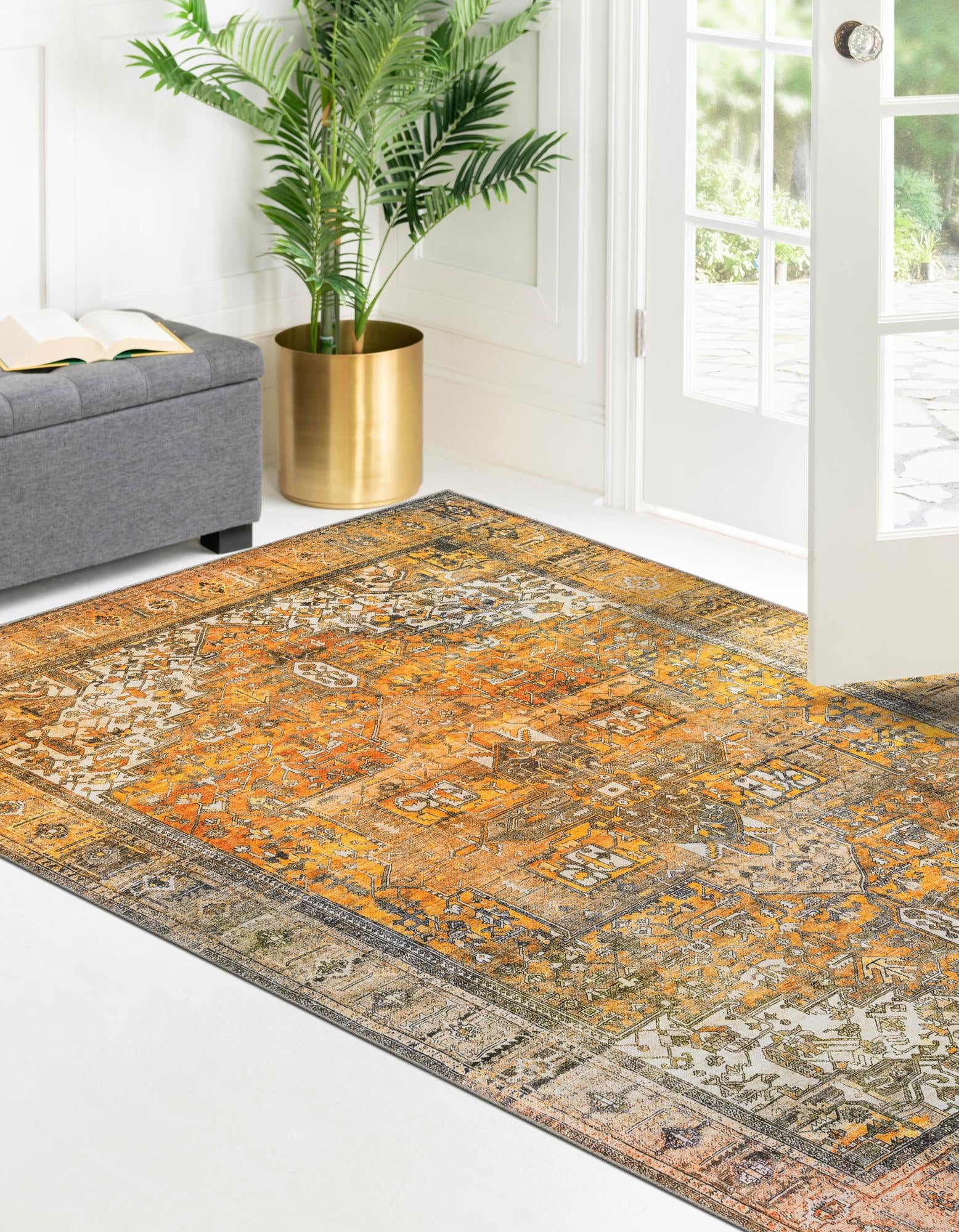 Heritage Elegance Collection Area Rug -  Windsor (Yellow)