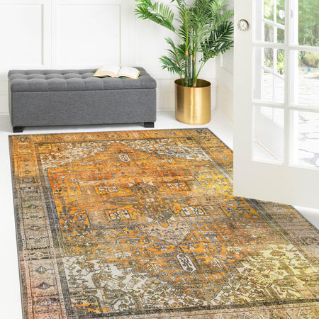 Heritage Elegance Collection Area Rug -  Windsor (Yellow)