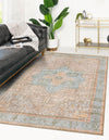 Heritage Elegance Collection Area Rug -  Windsor (Light Brown) Rectangle Light Brown  lifestyle 2