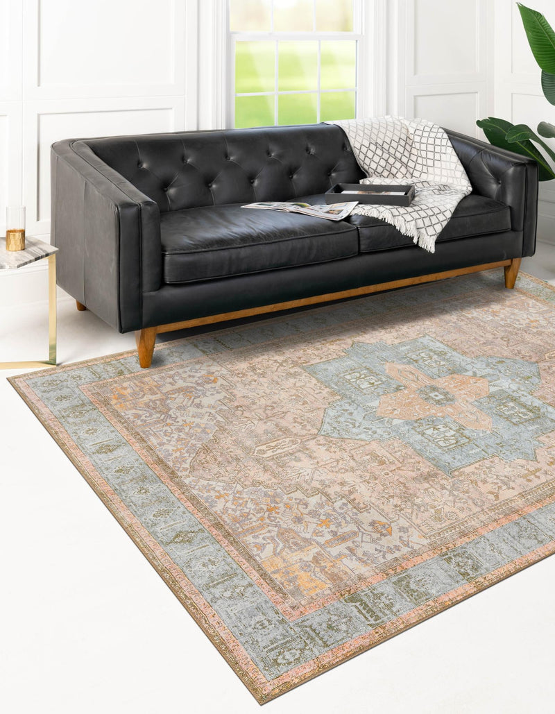 Heritage Elegance Collection Area Rug -  Windsor (Light Brown) Rectangle Light Brown  lifestyle 3