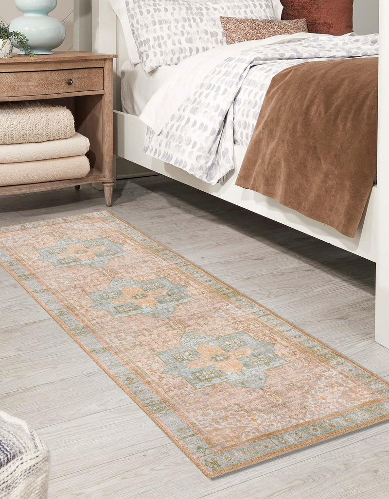 Heritage Elegance Collection Area Rug -  Windsor (Light Brown) Runner Light Brown  lifestyle 25