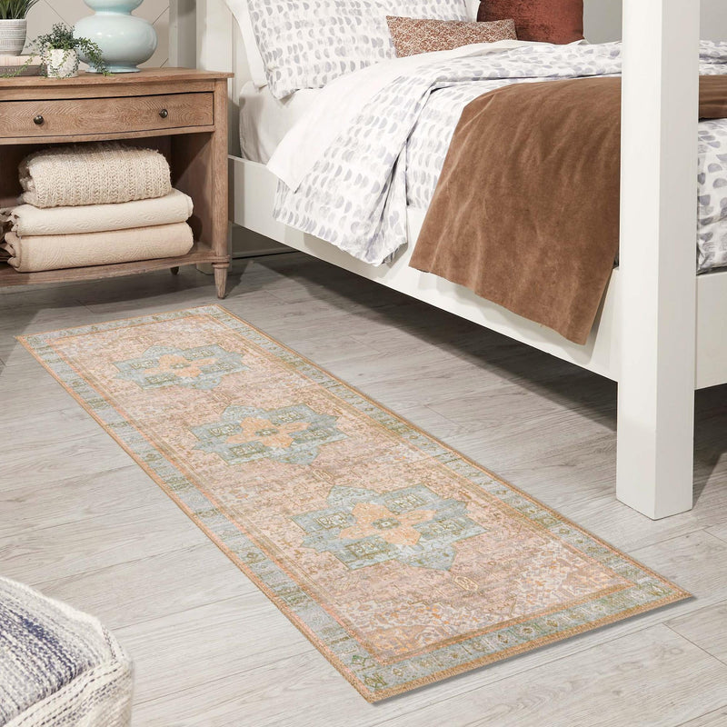 Heritage Elegance Collection Area Rug -  Windsor (Light Brown) Runner Light Brown  lifestyle 73