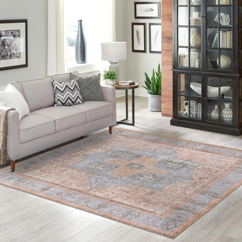 Heritage Elegance Collection Area Rug -  Windsor (Light Brown) Square Light Brown  lifestyle 71