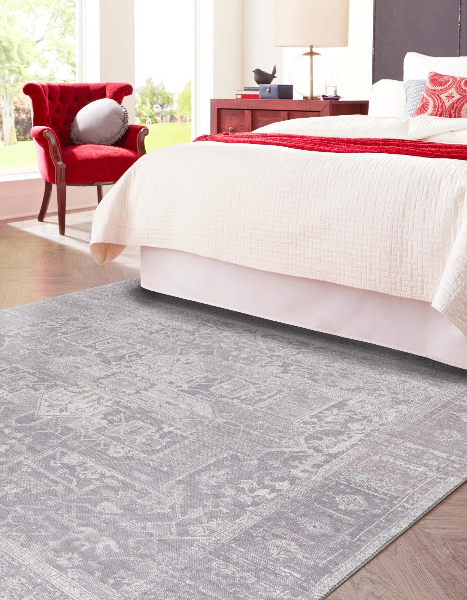 Heritage Elegance Collection Area Rug -  Windsor (Gray)