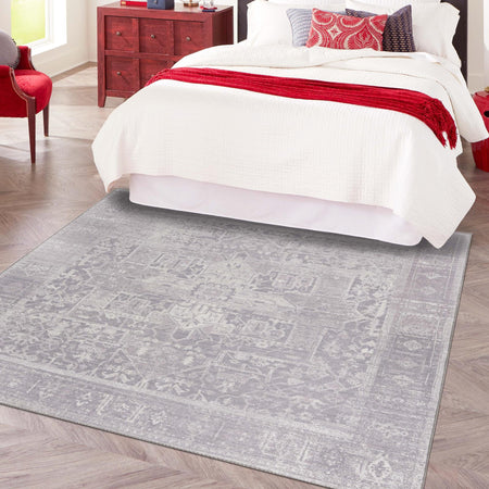 Heritage Elegance Collection Area Rug -  Windsor (Gray)