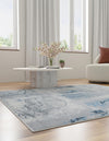 Aegean Elegance Washables Collection Area Rug -  Paros Square Ivory Gray  lifestyle 24