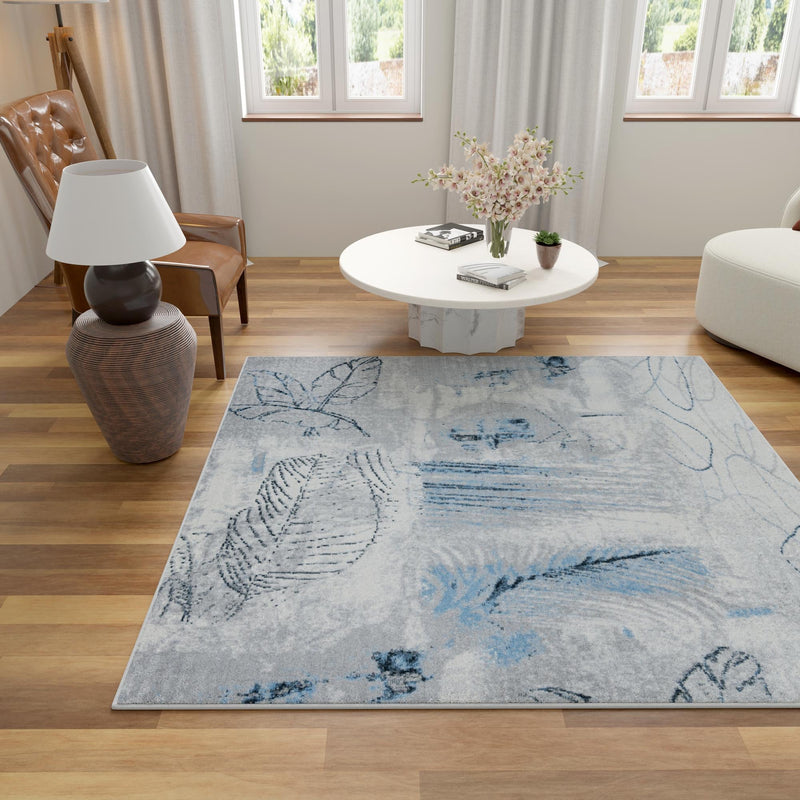 Aegean Elegance Washables Collection Area Rug -  Paros Square Ivory Gray  lifestyle 69