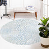 Aegean Elegance Washables Collection Area Rug -  Mykonos Round Ivory Blue  lifestyle 87