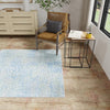 Aegean Elegance Washables Collection Area Rug -  Mykonos Square Ivory Blue  lifestyle 138