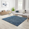 Aegean Elegance Washables Collection Area Rug -  Mykonos Square Navy Blue  lifestyle 137