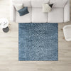 Aegean Elegance Washables Collection Area Rug -  Mykonos Square Navy Blue  lifestyle 141