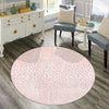 Aegean Elegance Washables Collection Area Rug -  Mykonos Round Rose Pink  lifestyle 130