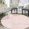 Aegean Elegance Washables Collection Area Rug -  Mykonos Round Rose Pink  lifestyle 135