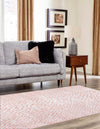 Aegean Elegance Washables Collection Area Rug -  Mykonos Rectangle Rose Pink  lifestyle 8