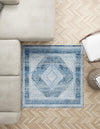 Aegean Elegance Washables Collection Area Rug -  Delos Square Navy Blue  lifestyle 111