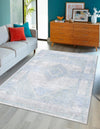 Aegean Elegance Washables Collection Area Rug -  Delos Rectangle Gray Green  lifestyle 4