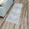 Aegean Elegance Washables Collection Area Rug -  Delos Runner Gray Green  lifestyle 115