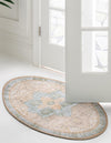 Heritage Elegance Collection Area Rug -  Windsor (Light Brown) Oval Light Brown  lifestyle 24