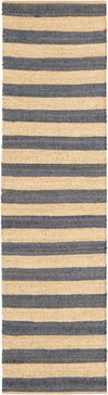 Woven Seaside Jute Collection Area Rug - Nantucket Runner Navy Ivory  lifestyle 38