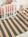 Woven Seaside Jute Collection Area Rug - Nantucket Rectangle Navy Ivory  lifestyle 31