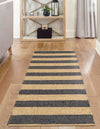 Woven Seaside Jute Collection Area Rug - Nantucket Runner Navy Ivory  lifestyle 76