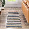 Woven Seaside Jute Collection Area Rug - Nantucket Runner Navy Ivory  lifestyle 109