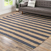 Woven Seaside Jute Collection Area Rug - Nantucket Square Navy Ivory  lifestyle 117