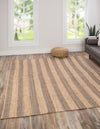 Woven Seaside Jute Collection Area Rug - Nantucket Square Gray Ivory  lifestyle 42