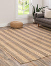 Woven Seaside Jute Collection Area Rug - Nantucket Square Gray Ivory  lifestyle 49