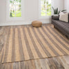 Woven Seaside Jute Collection Area Rug - Nantucket Square Gray Ivory  lifestyle 112