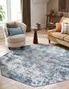 Luminara Sands Collection Area Rug - Serenity (Vintage Blue) Octagon Vintage Blue  lifestyle 20