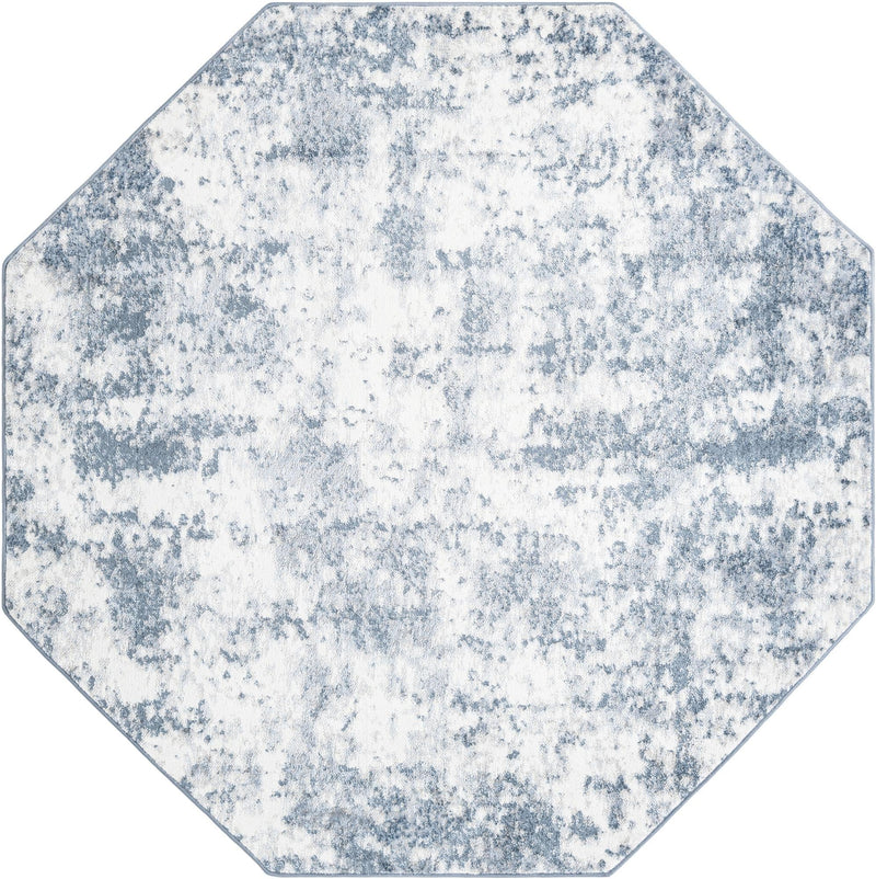 Luminara Sands Collection Area Rug - Serenity (Vintage Blue) Octagon Vintage Blue  lifestyle 15