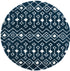 Berber Lattice Shag Collection Area Rug - Atlas (Navy Blue)