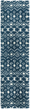 Berber Lattice Shag Collection Area Rug - Atlas (Navy Blue) Runner Navy Blue Main