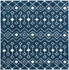 Berber Lattice Shag Collection Area Rug - Atlas (Navy Blue) Square Navy Blue Main