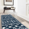 Berber Lattice Shag Collection Area Rug - Atlas (Navy Blue) Runner Navy Blue  lifestyle 14