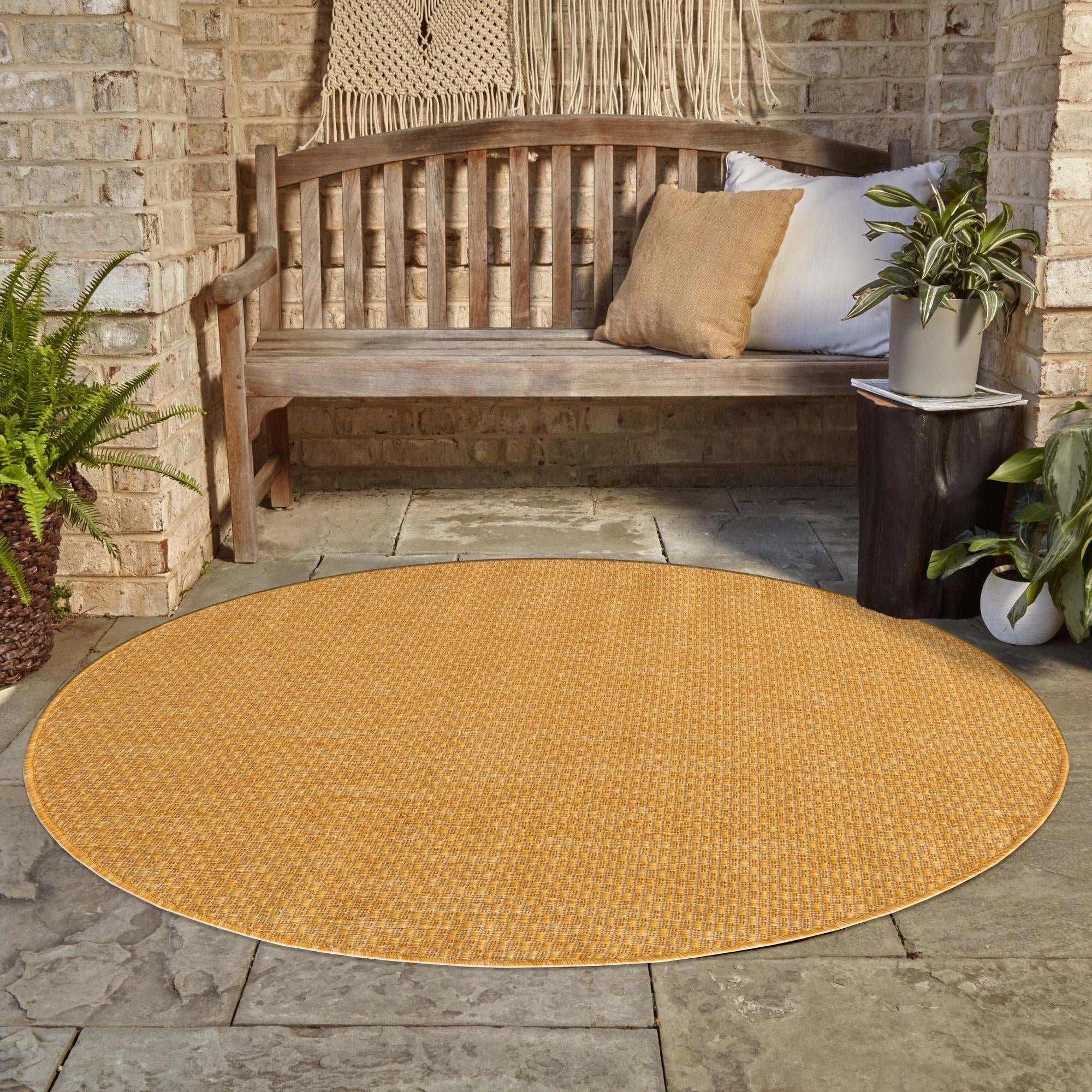 Seaside Serenity Collection Area Rug - Veranda (Corn Harvest Yellow)