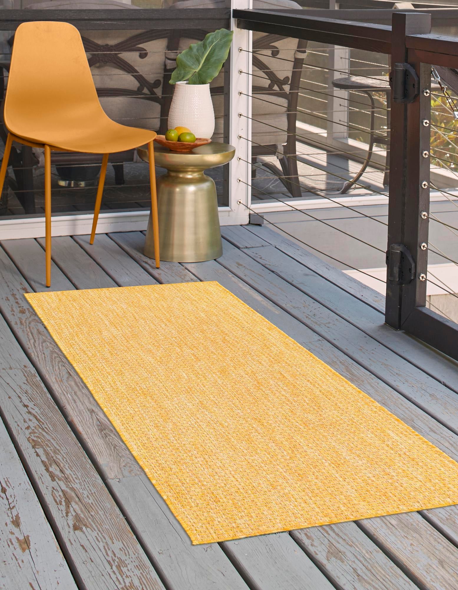 Seaside Serenity Collection Area Rug - Veranda (Corn Harvest Yellow)