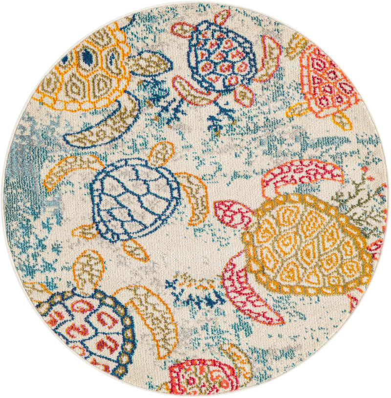 Sorrento Shores Collection Area Rug -  Massa Round Beige  lifestyle 20