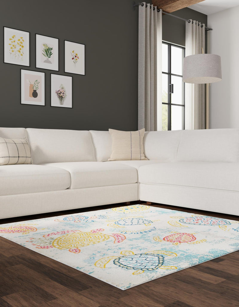 Sorrento Shores Collection Area Rug -  Massa Square Beige  lifestyle 28