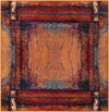 Marrakesh Elegance Collection Area Rug -  Sijilmasa Square Orange  lifestyle 28