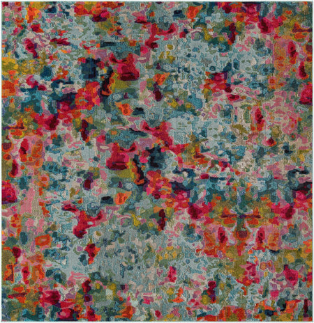 Chromatic Oasis Collection Area Rug -  Lagoon