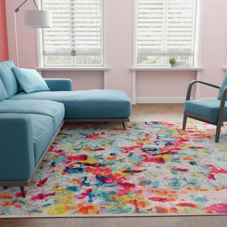 Chromatic Oasis Collection Area Rug -  Lagoon