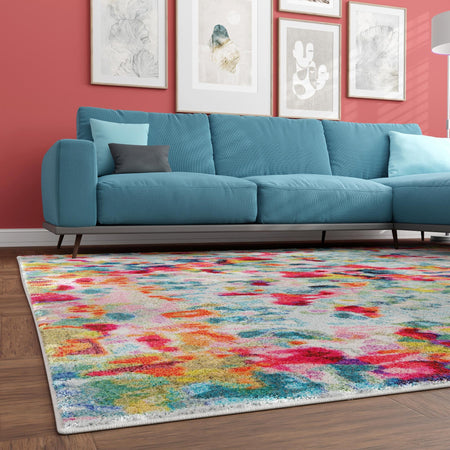 Chromatic Oasis Collection Area Rug -  Lagoon