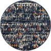 Tangier Treasures Collection Area Rug -  Marrakech Round Navy Blue  lifestyle 50