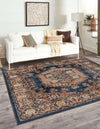 Eden Oasis Collection Area Rug -  Refuge (Blue) Square Blue  lifestyle 27